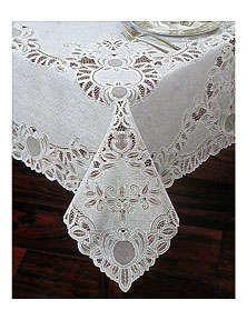 . Fashions Crochet Vinyl Lace Rectangle Tablecloth & Reviews Wayfair