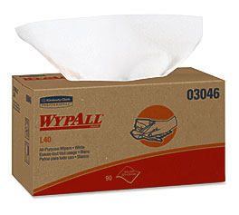Wypall L40 All purpose Wipers 10" X 9.80" White Absorbent .