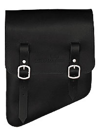 HD Saddlebag Frame Bag 13 Liter XXL Black Leather Softail Cross Bones .