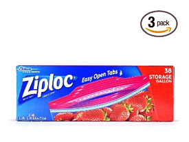 Ziploc Ziploc Storage Bags Gallon,38 Count Case Of 9 Total 342 .
