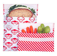 Lunchskins Red Monkey Sandwich And Snack Bags Thrive Market
