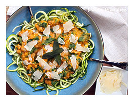 And This One Is My Butternut Squash Zoodles With Spicy Turkey Sausage .