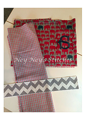 Selected Quilt Fabrics With Monogram Done